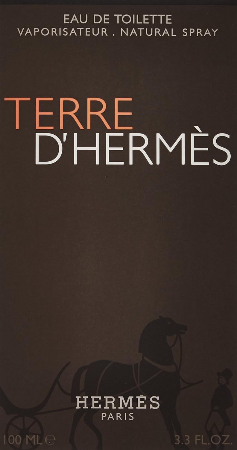 Hermes Terre D'hermes Eau de Toilette Spray for Men, 3.3 Fluid Ounce