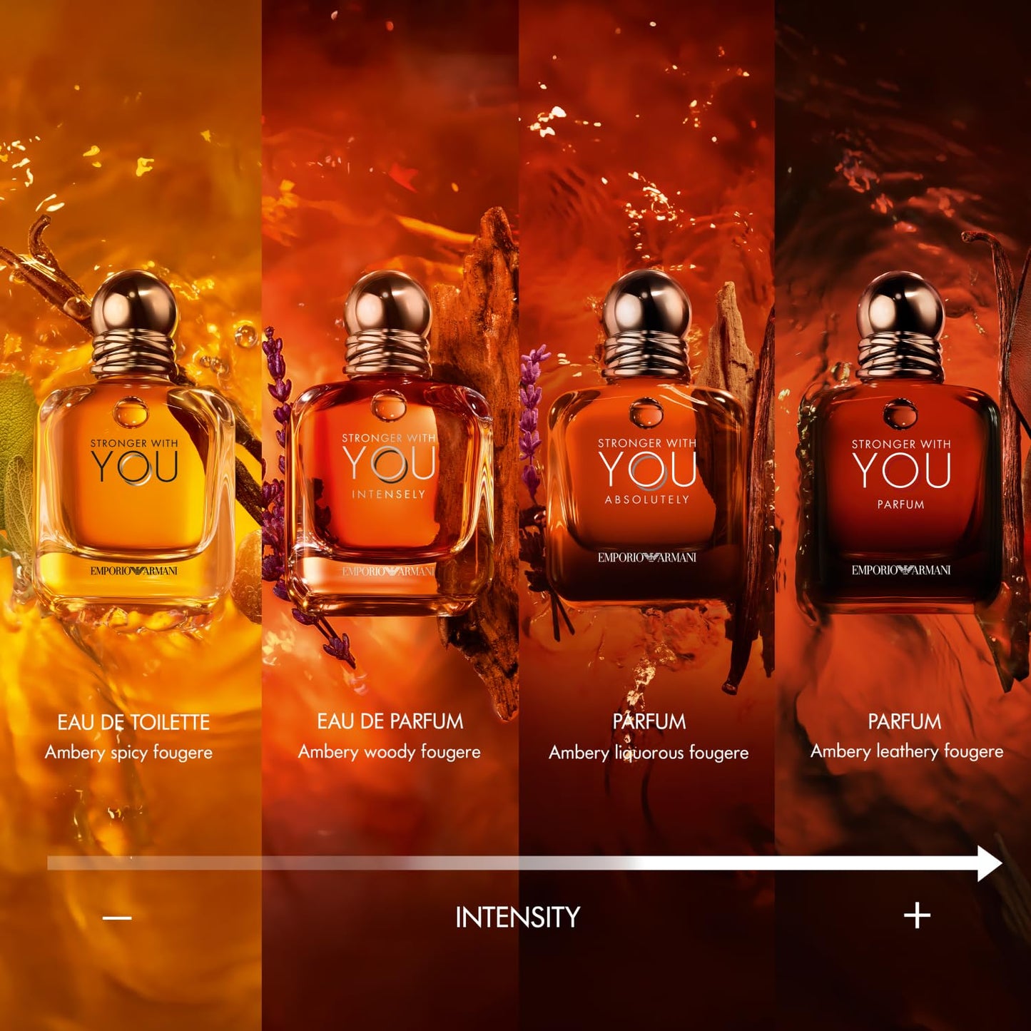 Armani Beauty - Stronger With You - Parfum - Cologne for Men - Woody & Ambery Fragrance - Rum, Bergamot, Lavendar, Cedarwood, and Vanilla Notes