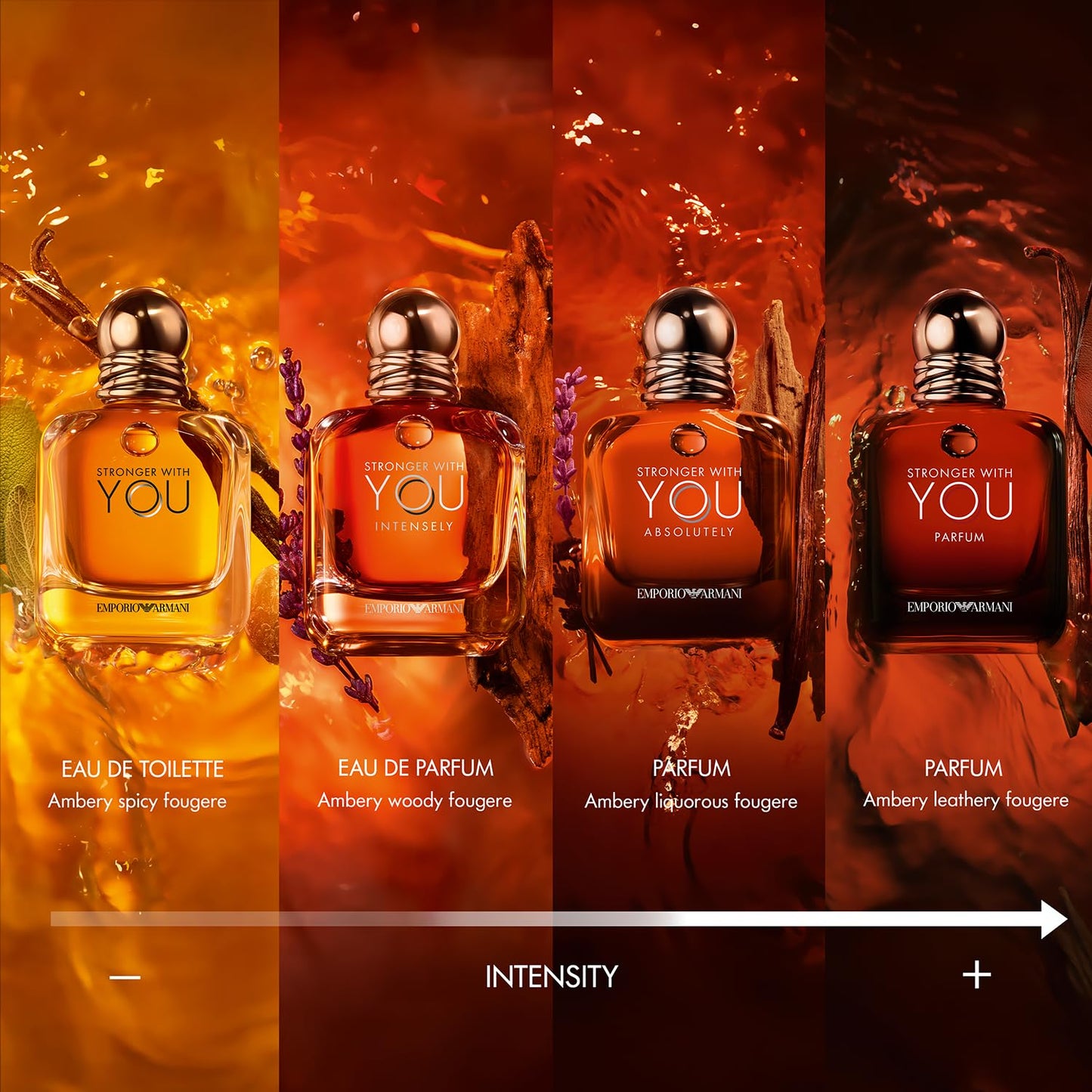 Armani Beauty - Stronger With You - Eau de Toilette - Cologne for Men - Warm Spicy Fragrance - Chestnut, Lavender, Tender Sage, Vanilla Notes