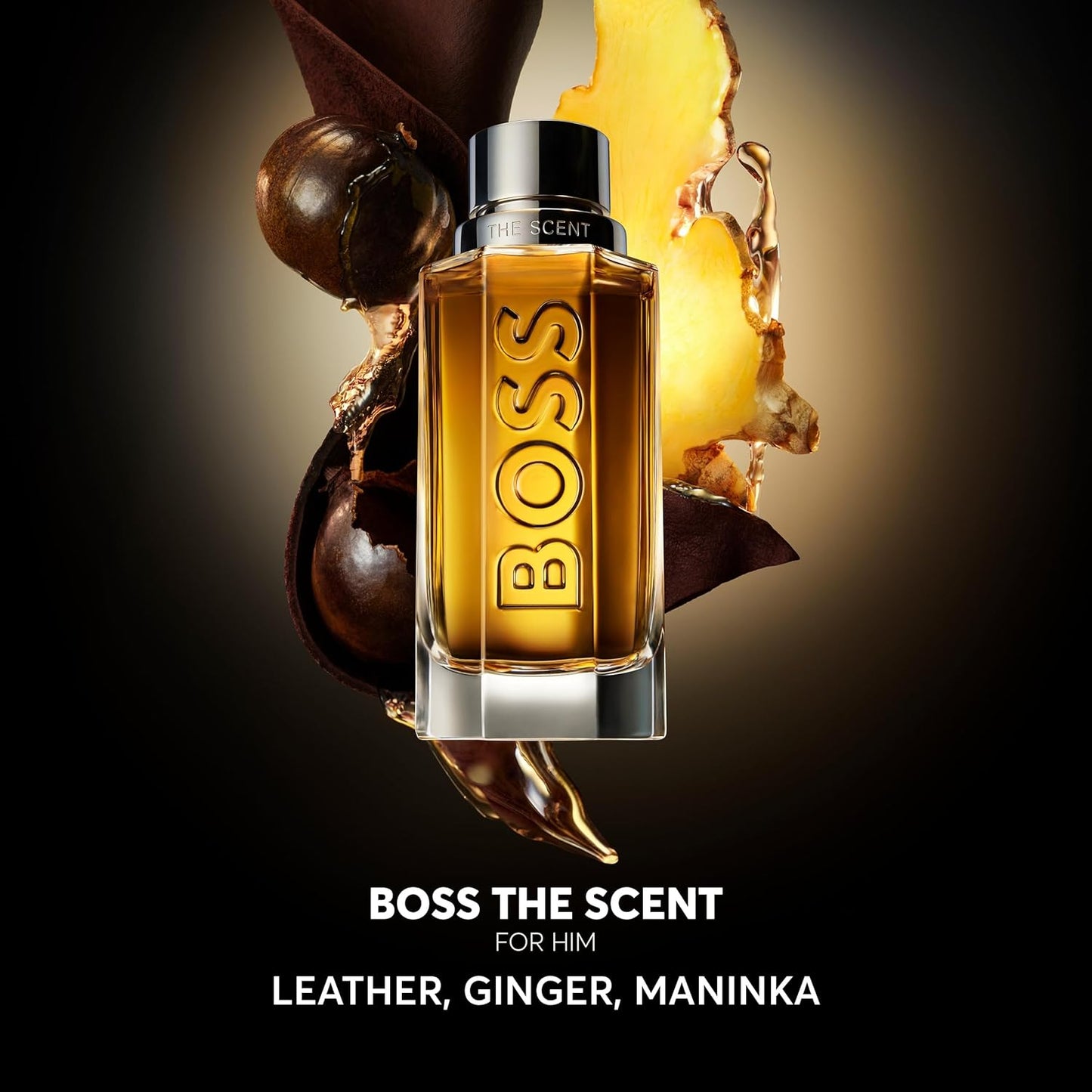 Hugo Boss The Scent Eau de Toilette – Ambery Men's Cologne – With Notes of Ginger, Manika Fruit & Leather Accords – Long Lasting Fragrance