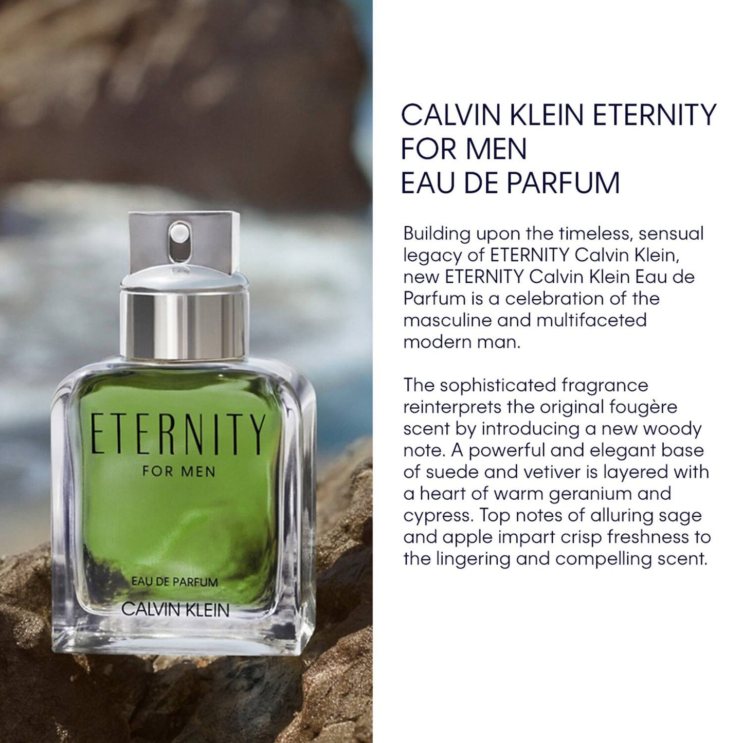 Calvin Klein Eternity For Men Eau De Parfum - EDP For Him Male Perfume (50 ml)