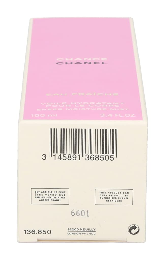 Chanel Chance Eau Fraiche 3.4 oz / 100 ml Sheer Moisture Mist