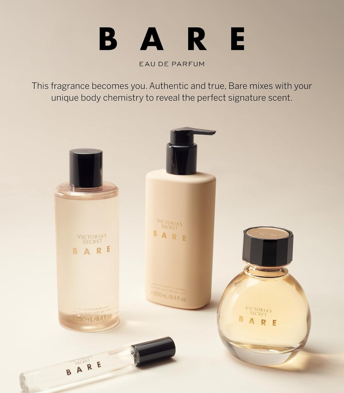 Victoria's Secret Bare Eau de Parfum, Notes of Australian Sandalwood,  Perfumes for Women