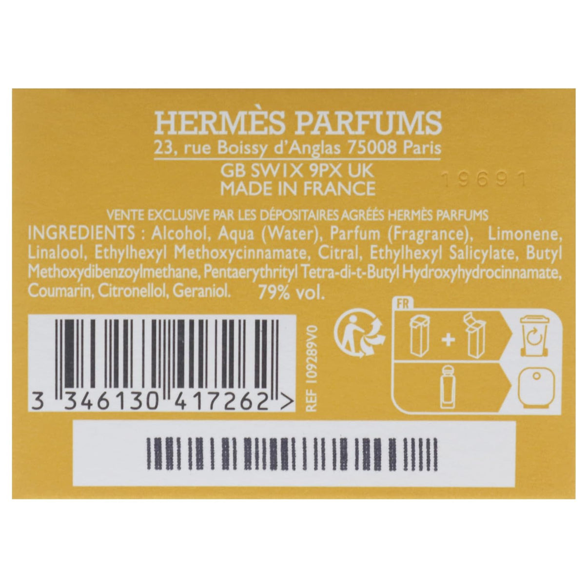 Hermes Un Jardin A Cythere for Unisex - 3.3 oz EDT Spray (Refillable)
