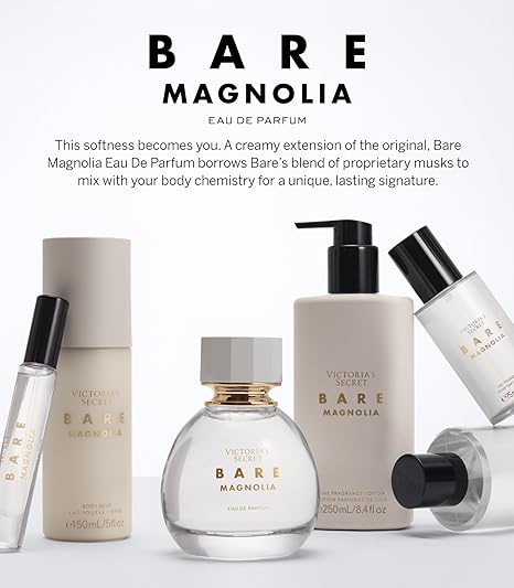 Victoria's Secret Bare Magnolia Eau de Parfum, Notes of Orange Flower, Wood & Vanilla Musk, Perfumes for Women (3.4 oz)