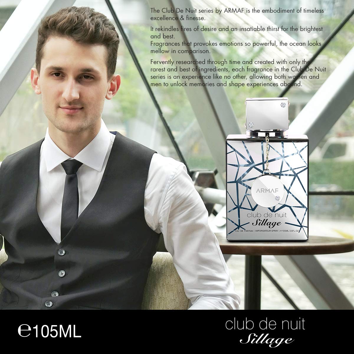 Armaf Club De Nuit Sillage For Unisex Eau de Parfum Spray, 3.6 Ounce