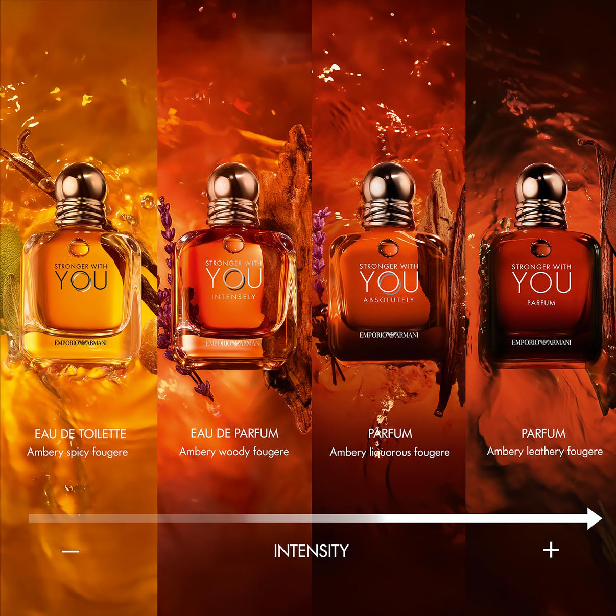 Armani Beauty - Stronger With You - Eau de Toilette - Cologne for Men - Warm Spicy Fragrance - Chestnut, Lavender, Tender Sage, Vanilla Notes