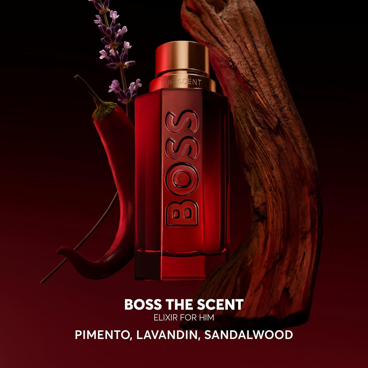 Hugo Boss The Scent Elixir Parfum – Ambery Men's Cologne – With Notes of Pimento, Lavandin Absolute & Sandalwood – Long Lasting Fragrance