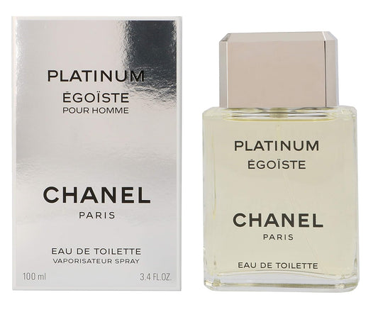 Egoiste Platinum by Chanel for Men, Eau De Toilette Spray, 3.4 Ounce
