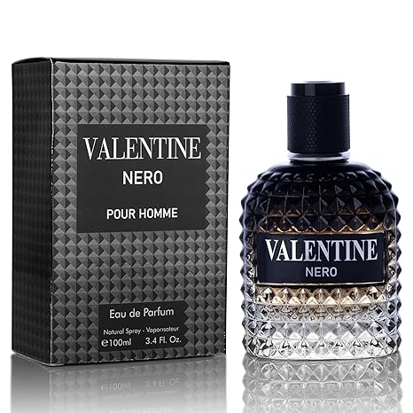 URBAN COLLECTION Valentine Nero for Men - Woody Aromatic Fragrance with Floral and Mineral Notes - Masculine Scent - 100ml